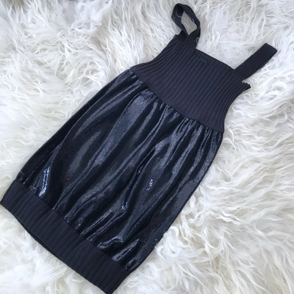 Fendi EUC Sequin Knit Ribbed Bodice Dress US2-4